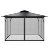 Canopies & Gazebos: VEVOR Gazebo Netting Replacement, Fit Most 12 x 12 x 7.5 FT Gazebo Curtain, Outdoor Garden Net, 4-Panel Sidewall Mesh Net, Patio Midge Netting with Double Zipper, Canopy Screen (Netting Only)