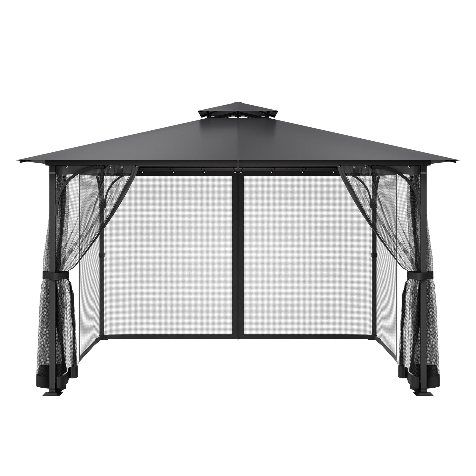 Canopies & Gazebos: VEVOR Gazebo Netting Replacement, Fit Most 12 x 12 x 7.5 FT Gazebo Curtain, Outdoor Garden Net, 4-Panel Sidewall Mesh Net, Patio Midge Netting with Double Zipper, Canopy Screen (Netting Only)