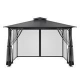 Canopies & Gazebos: VEVOR Gazebo Netting Replacement, Fit Most 12 x 12 x 7.5 FT Gazebo Curtain, Outdoor Garden Net, 4-Panel Sidewall Mesh Net, Patio Midge Netting with Double Zipper, Canopy Screen (Netting Only)