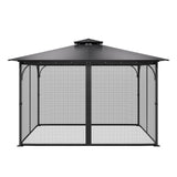Canopies & Gazebos: VEVOR Gazebo Netting Replacement, Fit Most 12 x 12 x 7.5 FT Gazebo Curtain, Outdoor Garden Net, 4-Panel Sidewall Mesh Net, Patio Midge Netting with Double Zipper, Canopy Screen (Netting Only)