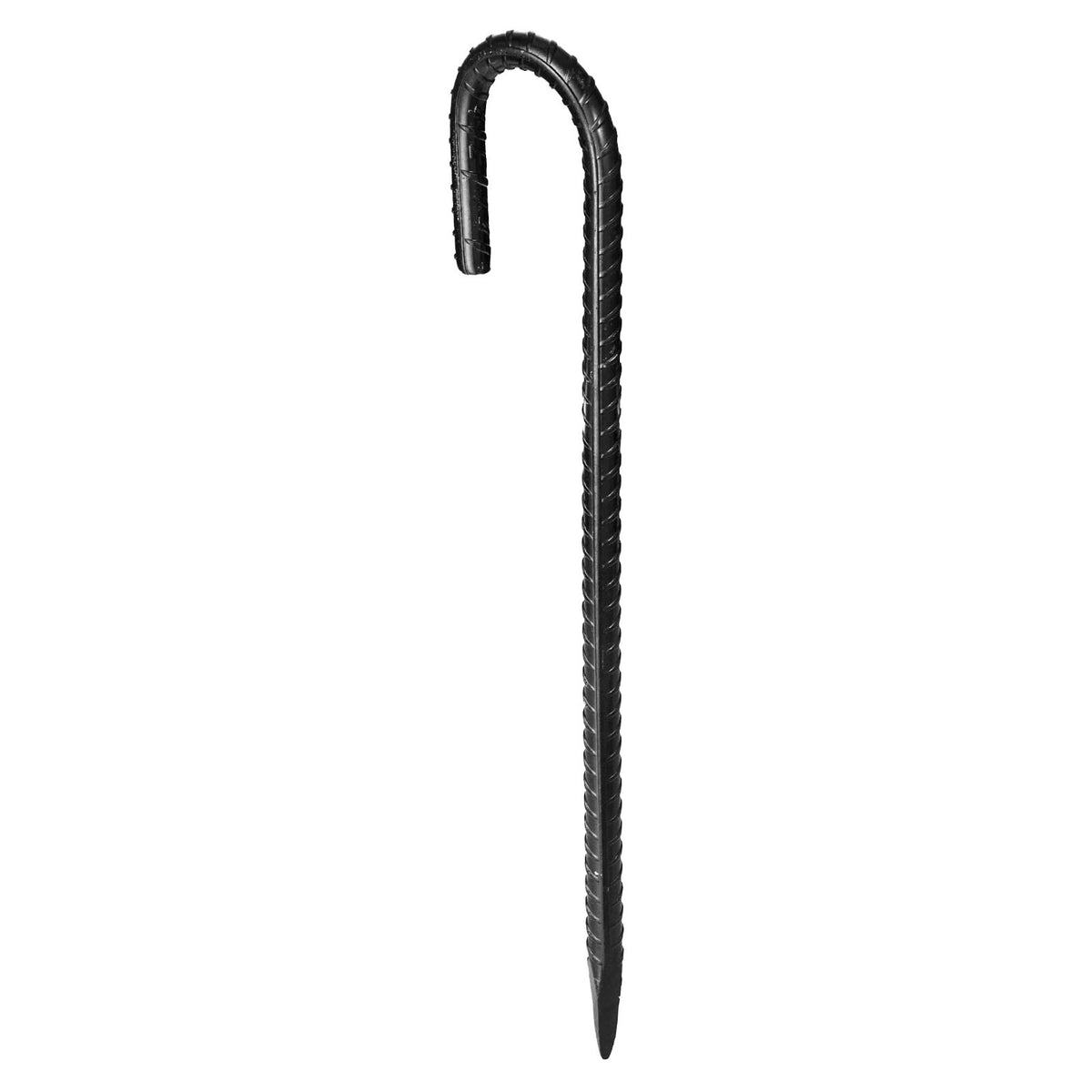 Rebar Stakes, 304.8 mm, Heavy-Duty 10 mm Diameter J Hook, Galvanized Steel Ground Anchors with Chisel Point End & Rust-Resistant Coating, for Gardening Support, Fence, Camping Tents (16-Pack)