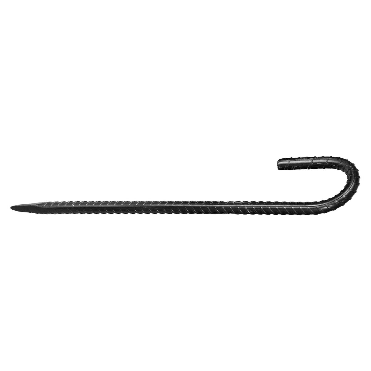 Rebar Stakes, 304.8 mm, Heavy-Duty 10 mm Diameter J Hook, Galvanized Steel Ground Anchors with Chisel Point End & Rust-Resistant Coating, for Gardening Support, Fence, Camping Tents (16-Pack)