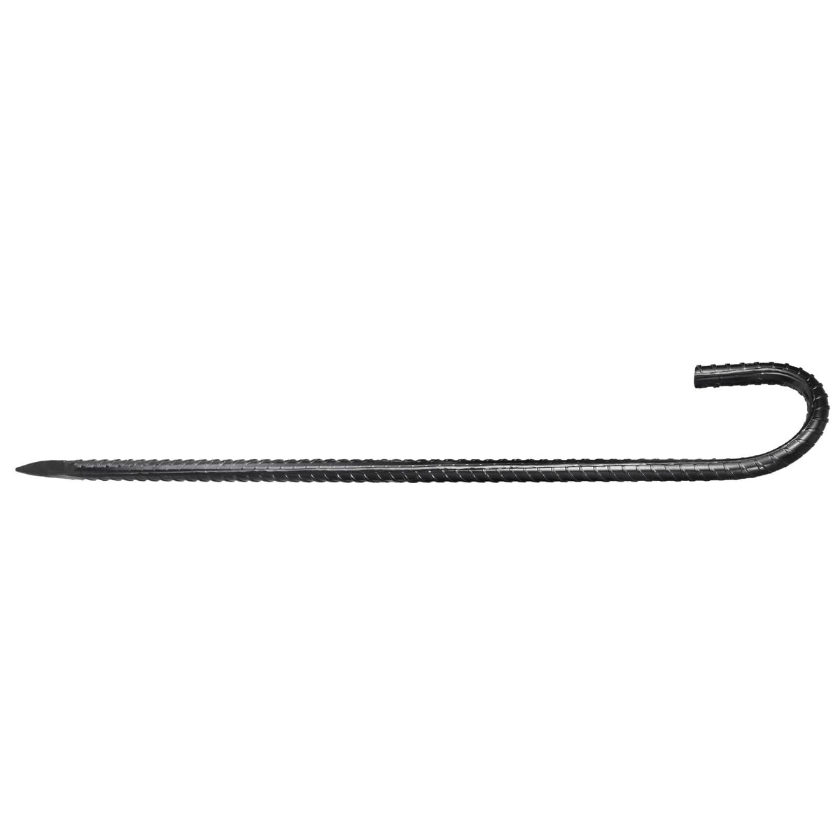 Rebar Stakes, 406.4 mm, Heavy-Duty 10 mm Diameter J Hook, Galvanized Steel Ground Anchors with Chisel Point End & Rust-Resistant Coating, for Gardening Support, Fence, Camping Tents (24-Pack)