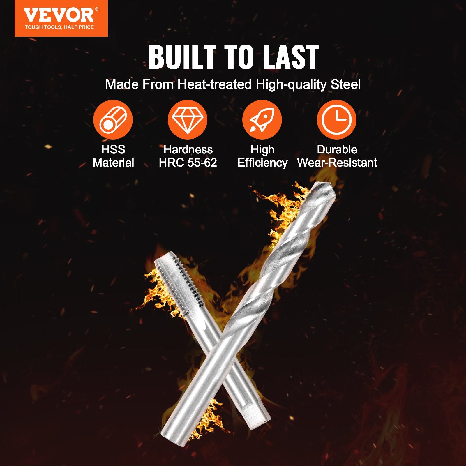Automotive Repair & Speciality Tools: VEVOR Helicoil Thread Repair Kit, 338-Piece SAE and Metric Rethreading Tool Kit, M5, M6, M8, M10, M12, 1/4", 5/16", 3/8", 7/16", 1/2", HSS Drill Bits Thread Inserts Taps Breakoff Installation Tools