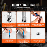 Automotive Repair & Speciality Tools: VEVOR Helicoil Thread Repair Kit, 338-Piece SAE and Metric Rethreading Tool Kit, M5, M6, M8, M10, M12, 1/4", 5/16", 3/8", 7/16", 1/2", HSS Drill Bits Thread Inserts Taps Breakoff Installation Tools