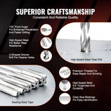 Automotive Repair & Speciality Tools: VEVOR Helicoil Thread Repair Kit, 338-Piece SAE and Metric Rethreading Tool Kit, M5, M6, M8, M10, M12, 1/4", 5/16", 3/8", 7/16", 1/2", HSS Drill Bits Thread Inserts Taps Breakoff Installation Tools