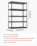 VEVOR Storage Shelves 5 Tier Adjustable Heavy Duty Garage Shelving Unit 1361 kg