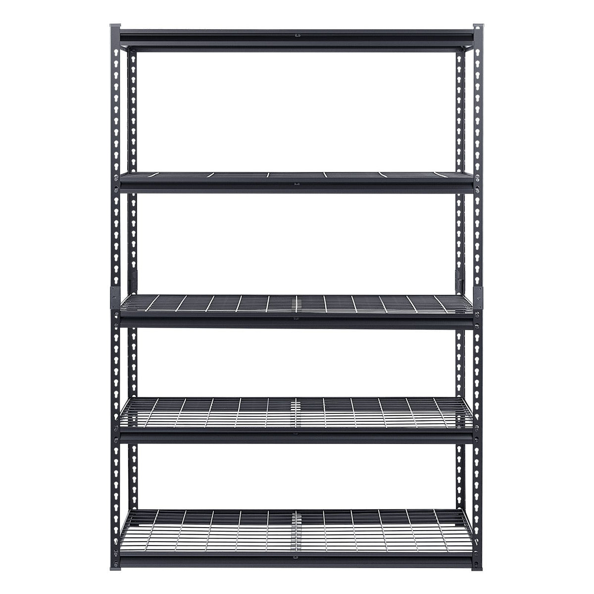 Storage Shelves, 1361 kg, 5 Tier Heavy Duty Garage Shelving, 609.6 x 1219.2 x 1828.8 mm Adjustable Metal Shelves for Industrial Shelving Unit Utility Shelf, for Kitchen, Warehouse, Basement