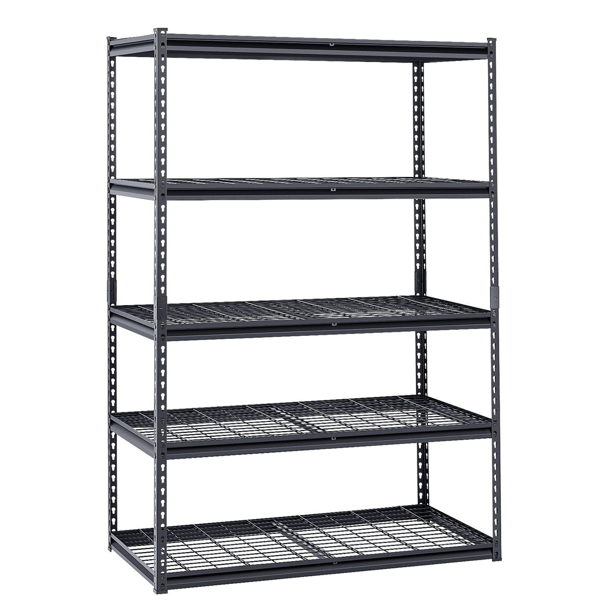 Storage Shelves, 1361 kg, 5 Tier Heavy Duty Garage Shelving, 609.6 x 1219.2 x 1828.8 mm Adjustable Metal Shelves for Industrial Shelving Unit Utility Shelf, for Kitchen, Warehouse, Basement