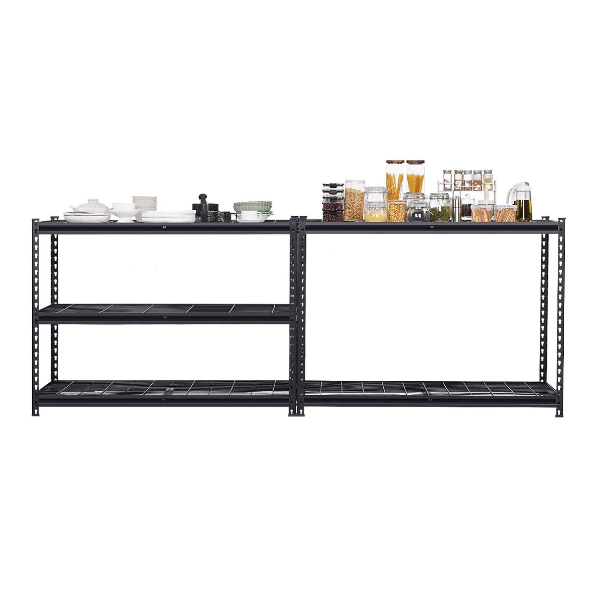 Storage Shelves, 1361 kg, 5 Tier Heavy Duty Garage Shelving, 609.6 x 1219.2 x 1828.8 mm Adjustable Metal Shelves for Industrial Shelving Unit Utility Shelf, for Kitchen, Warehouse, Basement