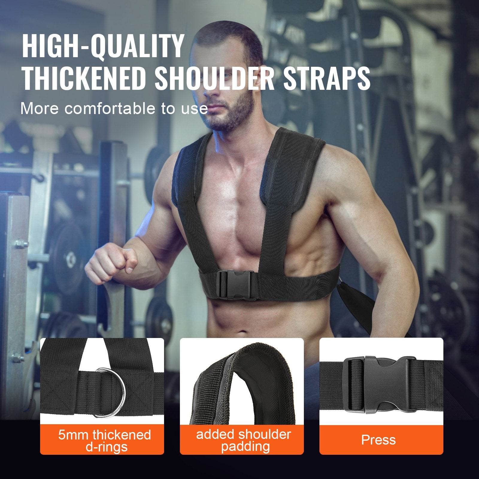 Gym Equipment & Accessories: VEVOR Weight Power Pull Push Sled Fitness Strength Speed Training Sled Orange