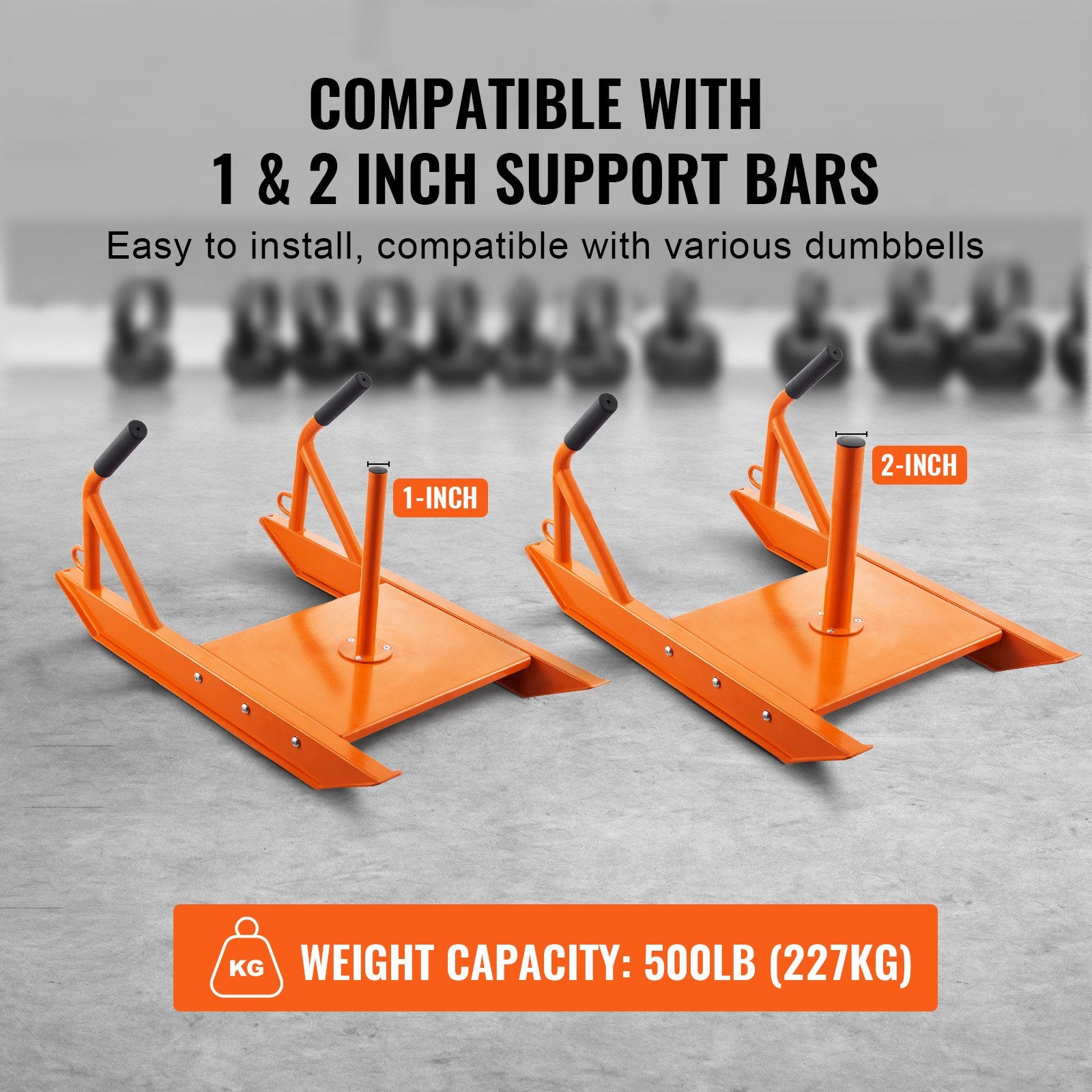 Gym Equipment & Accessories: VEVOR Weight Power Pull Push Sled Fitness Strength Speed Training Sled Orange