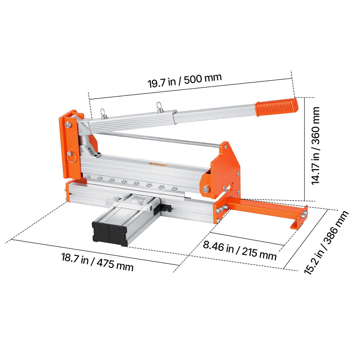 304.8mm Vinyl Floor Cutter, 12mm Thick Laminate Flooring Cutter with Upgraded Labor-Saving Aluminum-Alloy Lever, Telescoping Support Plate, Cuts Certain Engineered Wood, LVT, VCT, SPC, LVP, WPC