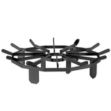 Fire Pit Accessories: VEVOR Log Grate, 27 inch Heavy Duty Wheel Fire Grate with 6 Support Legs, Solid Powder-coated Steel Bars, Log Firewood Burning Rack Holder for Wood Stove and Outdoor Camping Fire Pit