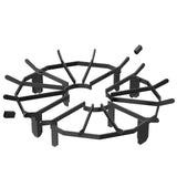 Fire Pit Accessories: VEVOR Log Grate, 27 inch Heavy Duty Wheel Fire Grate with 6 Support Legs, Solid Powder-coated Steel Bars, Log Firewood Burning Rack Holder for Wood Stove and Outdoor Camping Fire Pit