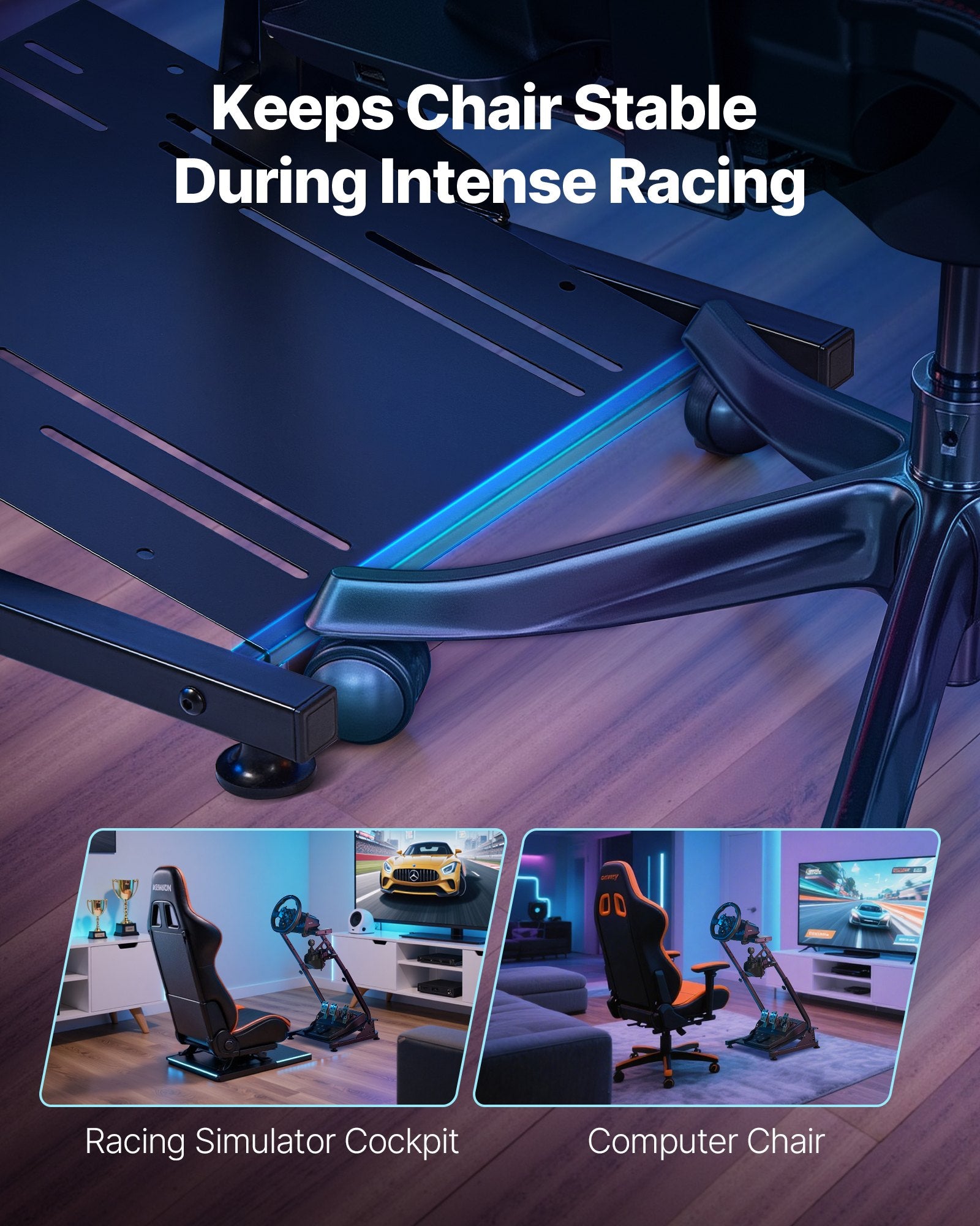 Basketball & Basketball Accessories: VEVOR Racing Wheel Stand, Adjustable & Foldable Simulator Stand for Logitech G29 G27 G920 G923, Thrustmaster T300RS T300GT T248 TS-PC TSXW Gaming Cockpit,Pedals Simulator NOT Included