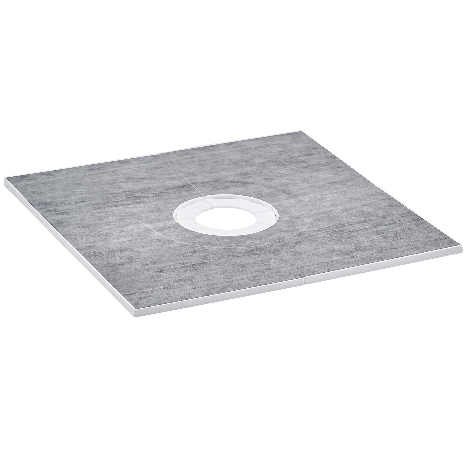 Kitchen & Bathroom DIY: VEVOR Shower Curb Kit, 914x914mm Shower Pan Kit with 160mm Central Drain, Lightweight EPS Shower Installation Kits with 2 Waterproof Cloths, Shower Pan Slope Sticks Fit for Bathroom