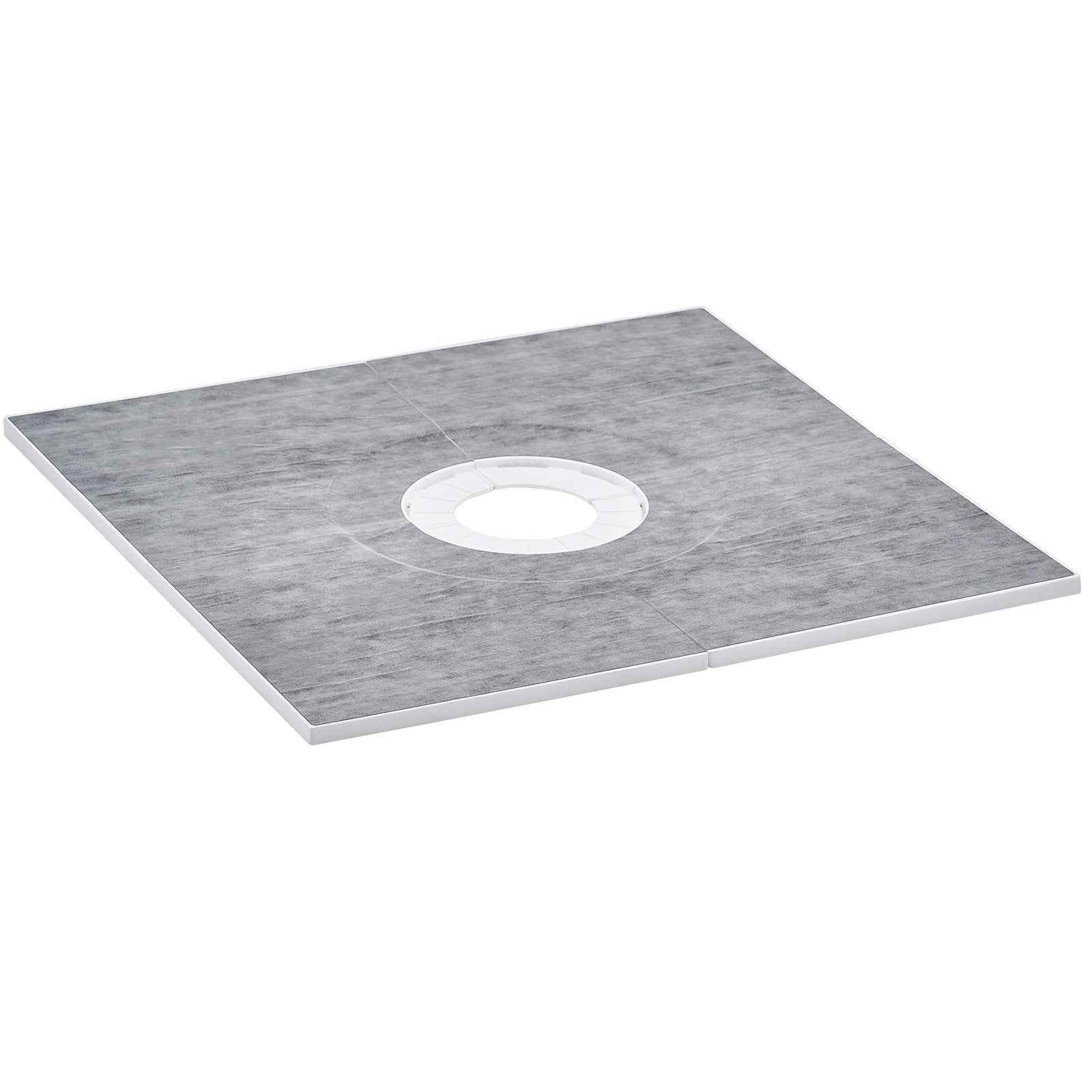 Kitchen & Bathroom DIY: VEVOR Shower Curb Kit, 914x914mm Shower Pan Kit with 160mm Central Drain, Lightweight EPS Shower Installation Kits with 2 Waterproof Cloths, Shower Pan Slope Sticks Fit for Bathroom