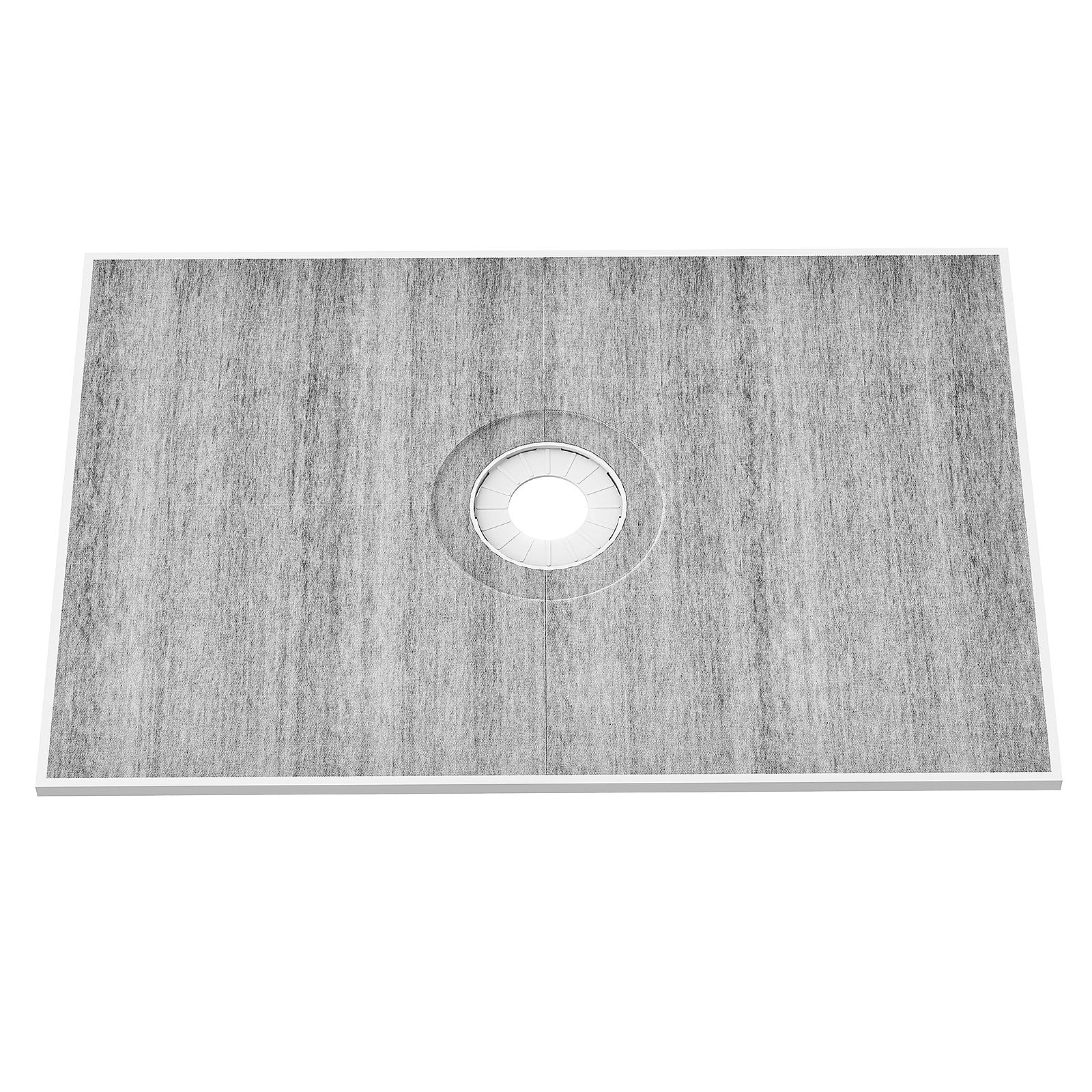Kitchen & Bathroom DIY: VEVOR Shower Curb Kit, 1219x1828mm Shower Pan Kit with 160mm Central Drain, Lightweight EPS Shower Installation Kits with 2 Waterproof Cloths, Shower Pan Slope Sticks Fit for Bathroom
