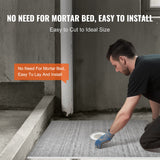 Kitchen & Bathroom DIY: VEVOR Shower Curb Kit, 1219x1828mm Shower Pan Kit with 160mm Central Drain, Lightweight EPS Shower Installation Kits with 2 Waterproof Cloths, Shower Pan Slope Sticks Fit for Bathroom