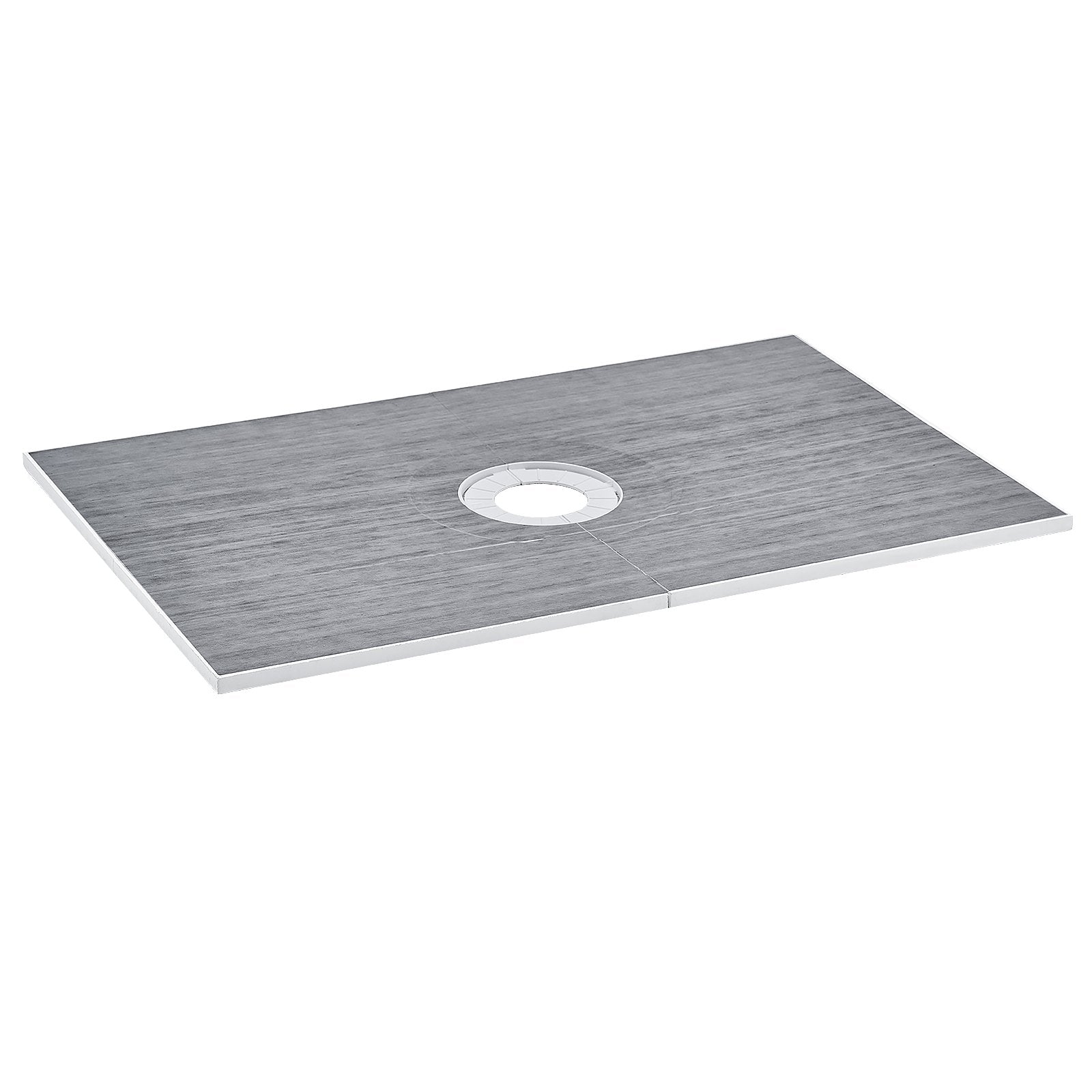 Kitchen & Bathroom DIY: VEVOR Shower Curb Kit, 1524x965mm Shower Pan Kit with 160mm Central Drain, Lightweight EPS Shower Installation Kits with 2 Waterproof Cloths, Shower Pan Slope Sticks Fit for Bathroom