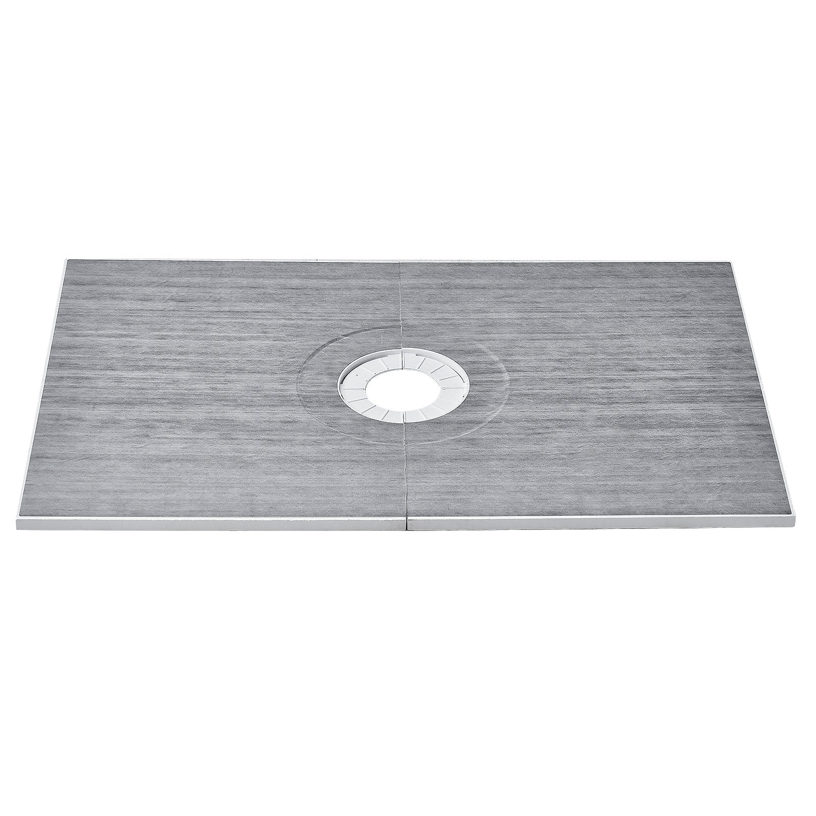 Kitchen & Bathroom DIY: VEVOR Shower Curb Kit, 1524x965mm Shower Pan Kit with 160mm Central Drain, Lightweight EPS Shower Installation Kits with 2 Waterproof Cloths, Shower Pan Slope Sticks Fit for Bathroom