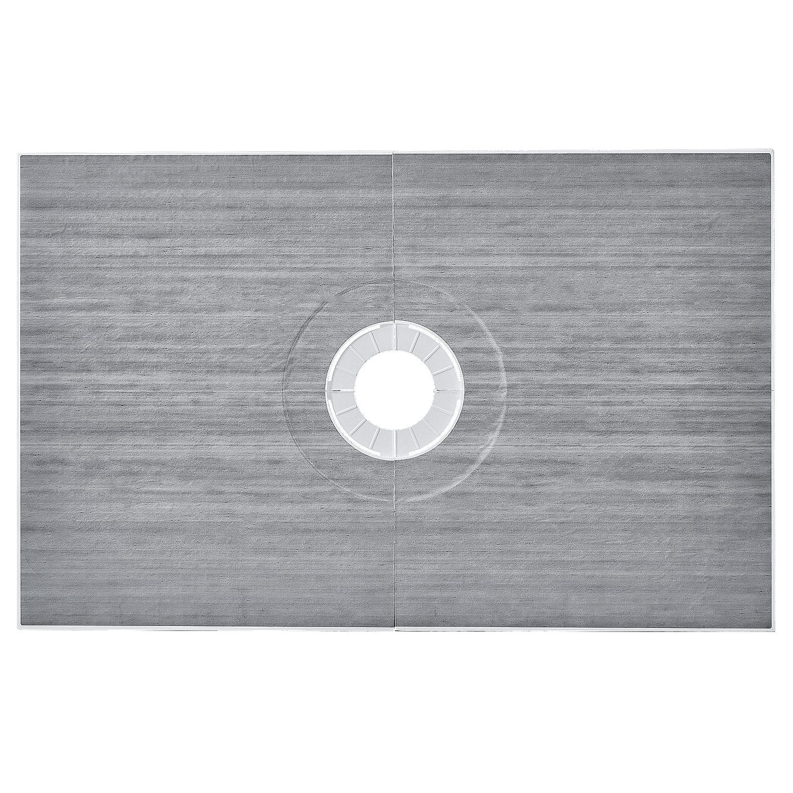 Kitchen & Bathroom DIY: VEVOR Shower Curb Kit, 1524x965mm Shower Pan Kit with 160mm Central Drain, Lightweight EPS Shower Installation Kits with 2 Waterproof Cloths, Shower Pan Slope Sticks Fit for Bathroom