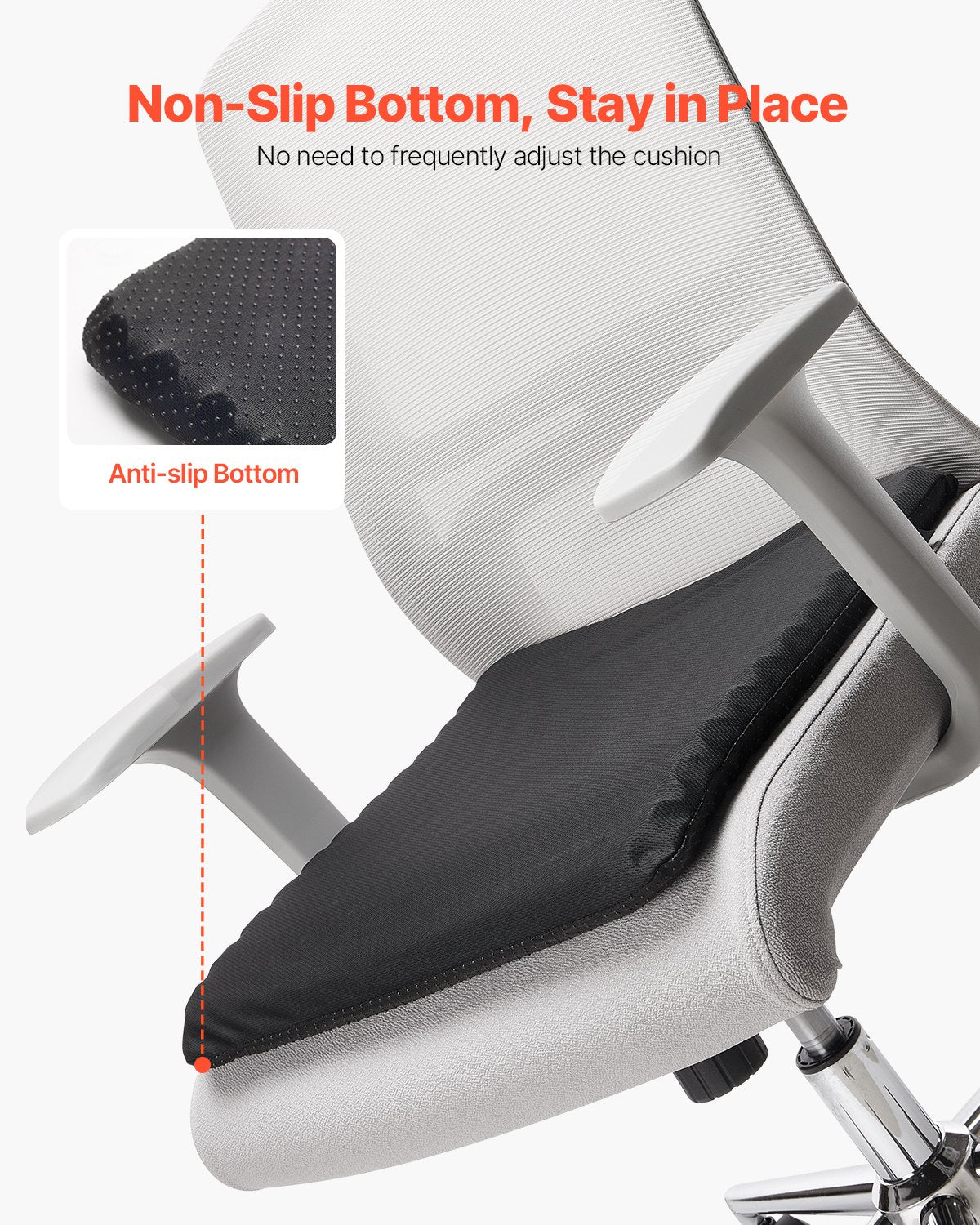 Back Care: VEVOR Seat Cushion Cooling Gel Seat Chair Cushion for Hips Back Pressure Relief