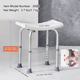Mobility & Accessibility: VEVOR Shower Chair, Adjustable Height Shower Stool with Built-in Handles, Shower Seat for Inside Shower or Tub, Non-Slip Bench Bathtub Stool Seat for Elderly Disabled Handicap, 158.8 kg Capacity