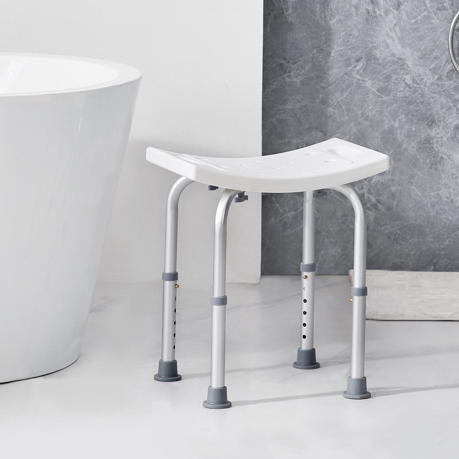Mobility & Accessibility: VEVOR Shower Chair, Adjustable Height Shower Stool with Built-in Handles, Shower Seat for Inside Shower or Tub, Non-Slip Bench Bathtub Stool Seat for Elderly Disabled Handicap, 158.8 kg Capacity
