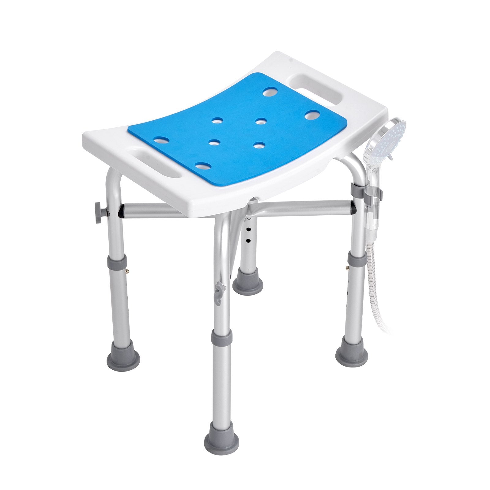Mobility & Accessibility: VEVOR Shower Chair, Adjustable Height Shower Stool with Crossbar Support, Shower Seat for Inside Shower or Tub, Non-Slip Bench Bathtub Stool Seat for Elderly Disabled Handicap, 226.8 kg Capacity