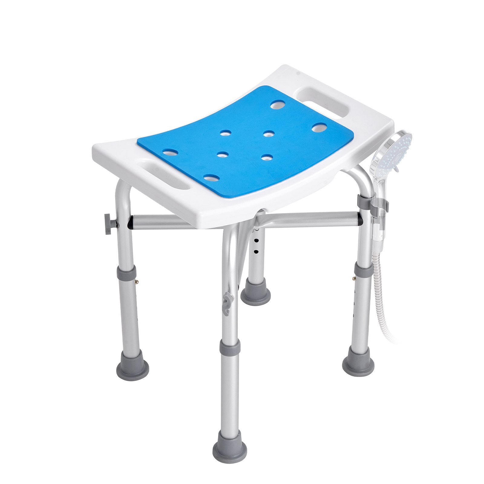 Mobility & Accessibility: VEVOR Shower Chair, Adjustable Height Shower Stool with Crossbar Support, Shower Seat for Inside Shower or Tub, Non-Slip Bench Bathtub Stool Seat for Elderly Disabled Handicap, 226.8 kg Capacity