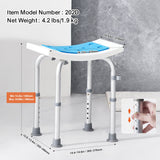Mobility & Accessibility: VEVOR Shower Chair, Adjustable Height Shower Stool, Shower Seat for Inside Shower or Tub, Non-Slip Bench Bathtub Stool Seat for Elderly Disabled Handicap, 158.8 kg Capacity