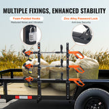 Bicycle Stands & Storage: VEVOR 3-Place Weeder Trimmer Rack Holder for Open Landscape Trailer Lockable
