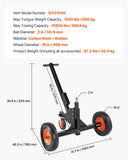 Mobility & Accessibility: VEVOR Trailer Dolly, 1500lbs Tongue Weight Capacity, 2 in 1 Trailer Mover with 2 in Ball, 16 in Pneumatic Tires and Universal Wheel, Portable Tow Dolly for Moving Car RV Trailer