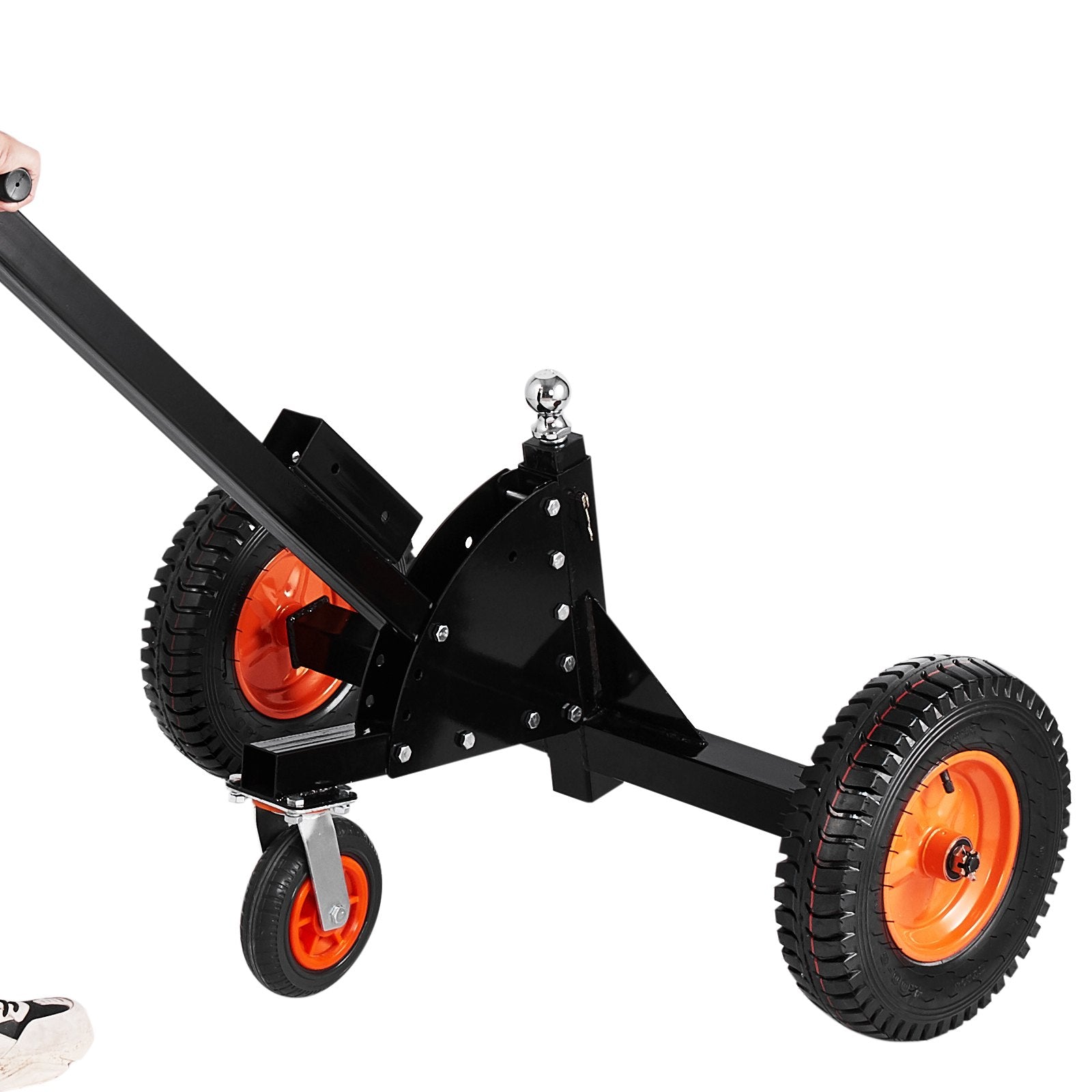 Trailer Dolly, 1500lbs Tongue Weight Capacity, 2 in 1 Trailer Mover with 2 in Ball, 16 in Pneumatic Tires and Universal Wheel, Portable Tow Dolly for Moving Car RV Trailer