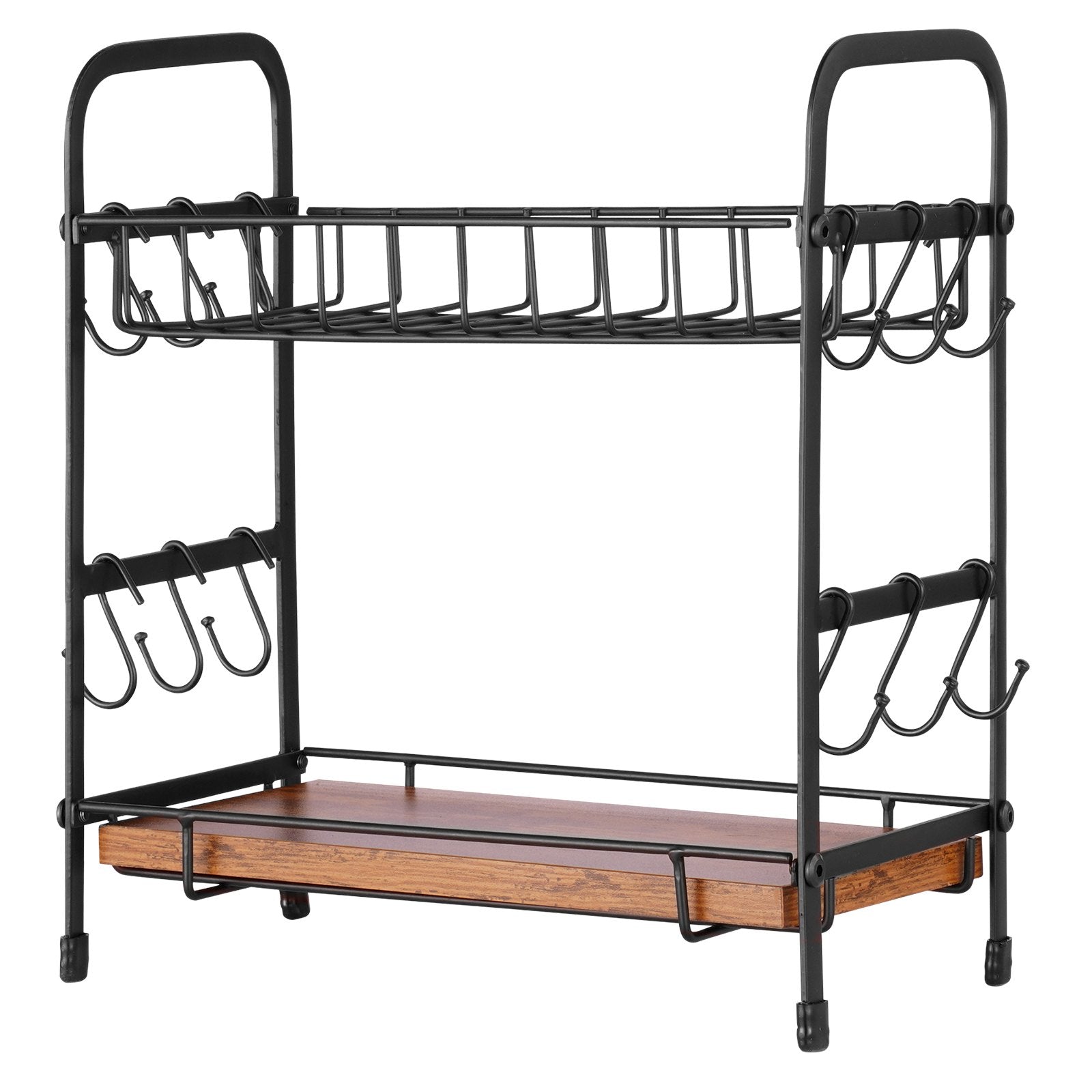 Desk Accessories: VEVOR 2 Tier Coffee Bar Organizer for Countertop w/ 12 Movable Hooks Mug Holder