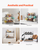 Desk Accessories: VEVOR 2 Tier Coffee Bar Organizer for Countertop w/ 12 Movable Hooks Mug Holder