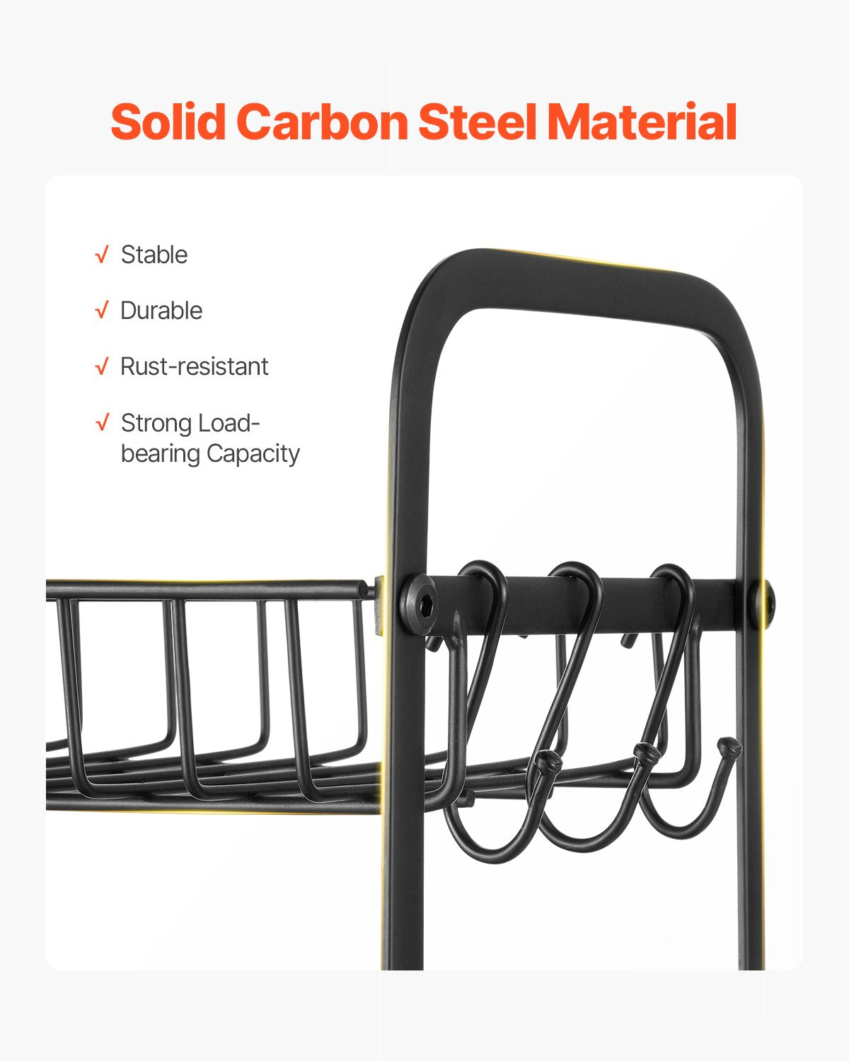 Desk Accessories: VEVOR 2 Tier Coffee Bar Organizer for Countertop w/ 12 Movable Hooks Mug Holder