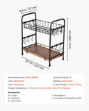 Desk Accessories: VEVOR 2 Tier Coffee Bar Organizer for Countertop w/ 12 Movable Hooks Mug Holder