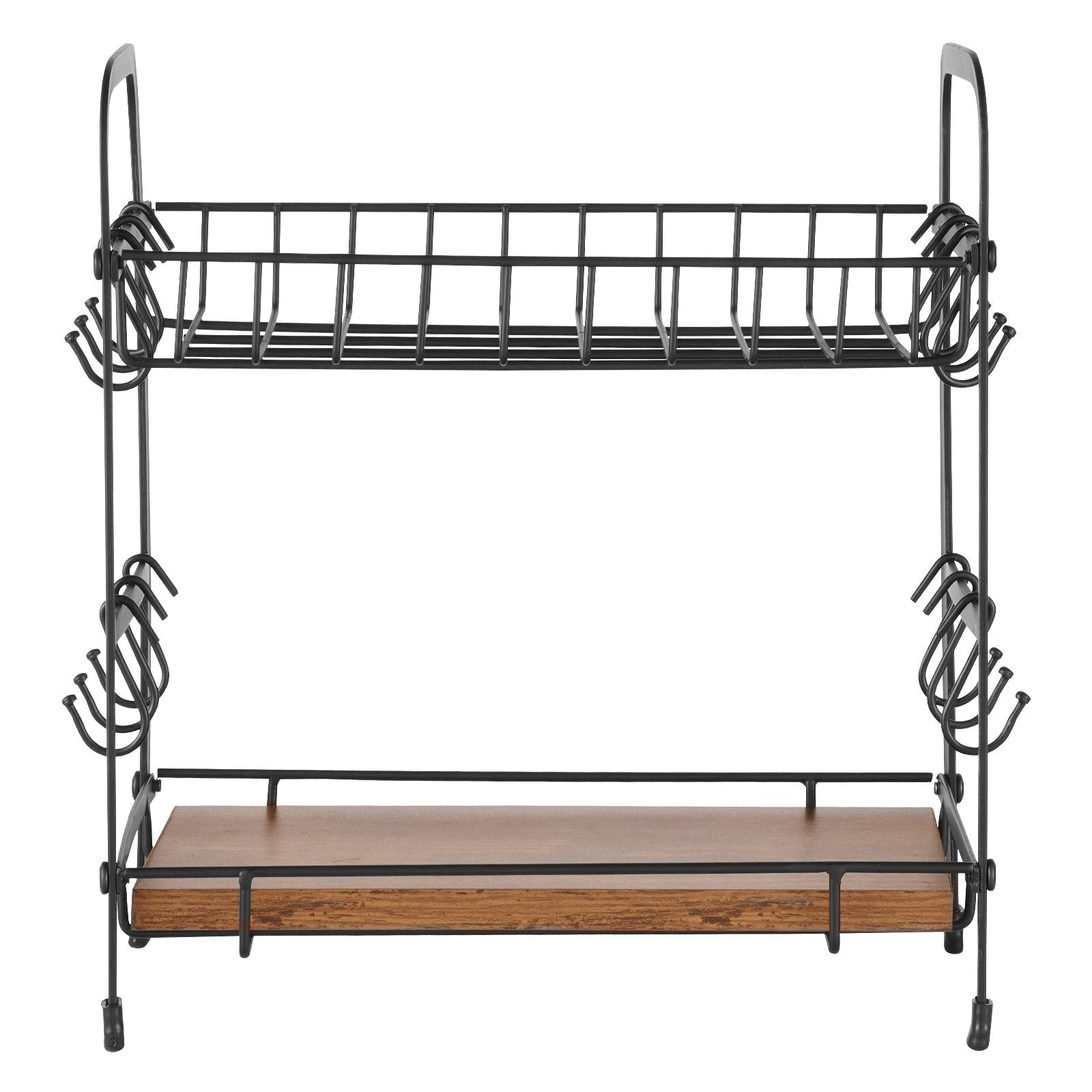Desk Accessories: VEVOR 2 Tier Coffee Bar Organizer for Countertop w/ 12 Movable Hooks Mug Holder