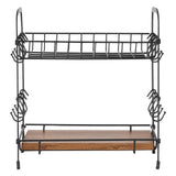Desk Accessories: VEVOR 2 Tier Coffee Bar Organizer for Countertop w/ 12 Movable Hooks Mug Holder