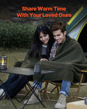 Laptops: VEVOR Wool Camping Blanket, Large Warm Stadium Blanket, Waterproof & Windproof, Flame Retardant, Great for Outdoors, Picnics, Hiking, Sports Events, Travel, 1.62 m x 2.23 m (80% Wool), Army Green