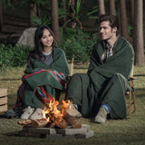 Laptops: VEVOR Wool Camping Blanket, Large Warm Stadium Blanket, Waterproof & Windproof, Flame Retardant, Great for Outdoors, Picnics, Hiking, Sports Events, Travel, 1.62 m x 2.23 m (80% Wool), Army Green