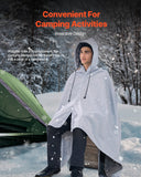 Blankets & Throws: VEVOR Camping Blanket 2 m x 1.5 m Wearable Warm Stadium Blanket Light Grey.