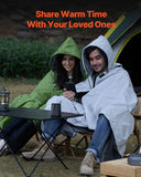 Blankets & Throws: VEVOR Camping Blanket 2 m x 1.5 m Wearable Warm Stadium Blanket Light Grey.