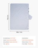 Blankets & Throws: VEVOR Camping Blanket 2 m x 1.5 m Wearable Warm Stadium Blanket Light Grey.