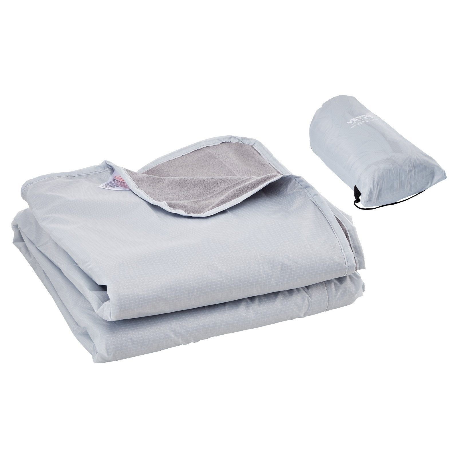 Blankets & Throws: VEVOR Camping Blanket 2 m x 1.5 m Wearable Warm Stadium Blanket Light Grey.