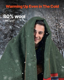 Blankets & Throws: VEVOR Wool Camping Blanket 1.62 m x 2.23 m for Camping Hiking Travel Texture