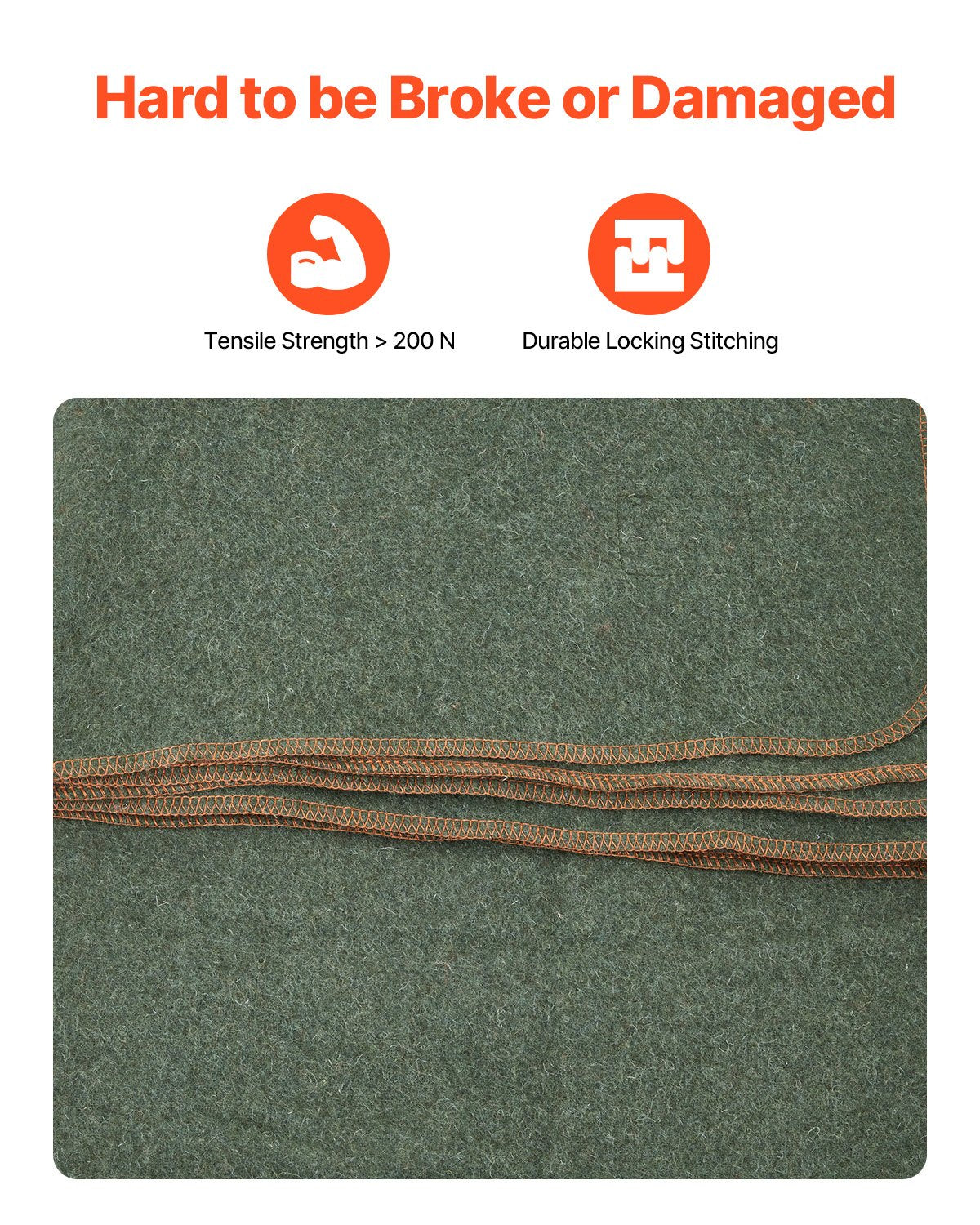 Blankets & Throws: VEVOR Wool Camping Blanket 1.62 m x 2.23 m for Camping Hiking Travel Texture